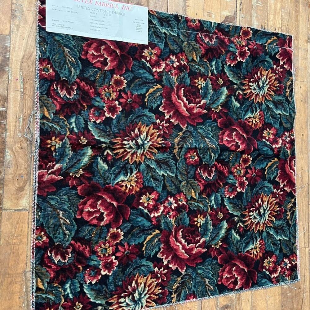 Ametex Fabric Squares 5 Floral Sample Sheets 26.5"x26.5"